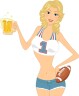Girl Cheerleader Football Beer