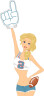 Girl Cheerleader Football